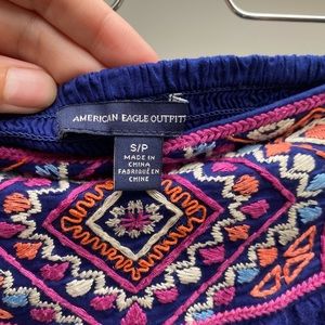 American Eagle jersey knit embroidered skirt
